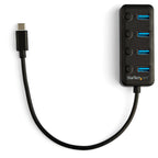 StarTech.com HB30C4AIB hub de interfaz USB 3.2 Gen 1 (3.1 Gen 1) Type-C 5000 Mbit/s Negro (4)