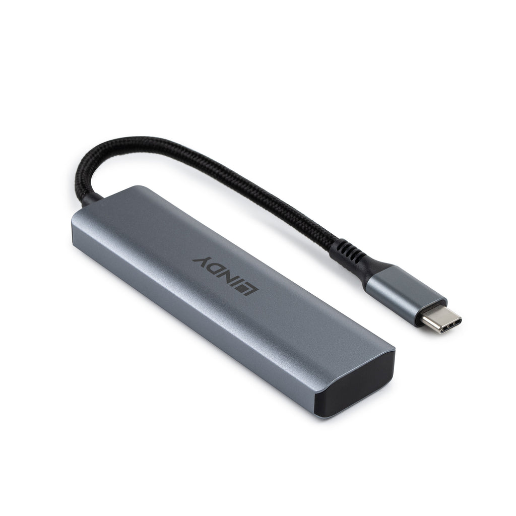 Lindy 43414 hub de interfaz USB 3.2 Gen 2 (3.1 Gen 2) Type-C 10000 Mbit/s Gris (6)