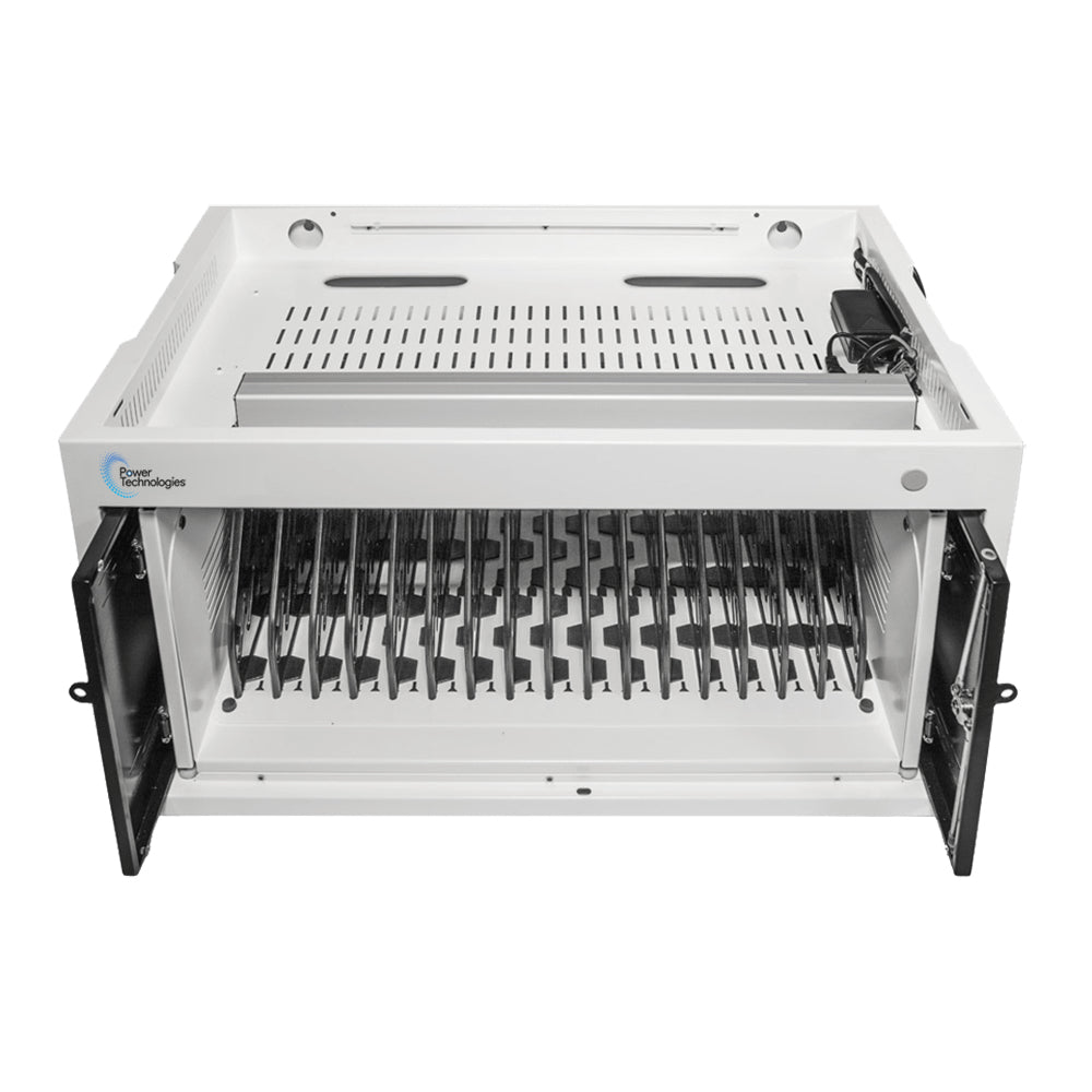 Power Technologies AC-MINI-16 Armario de gestión y carga para dispositivos portátiles Blanco (2)
