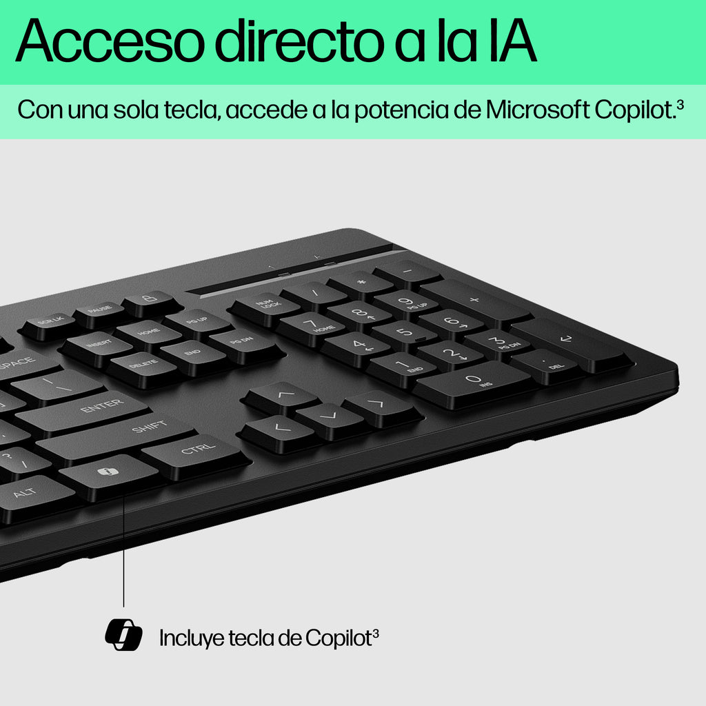 HP 125 USB Wired Keyboard teclado Negro (5)
