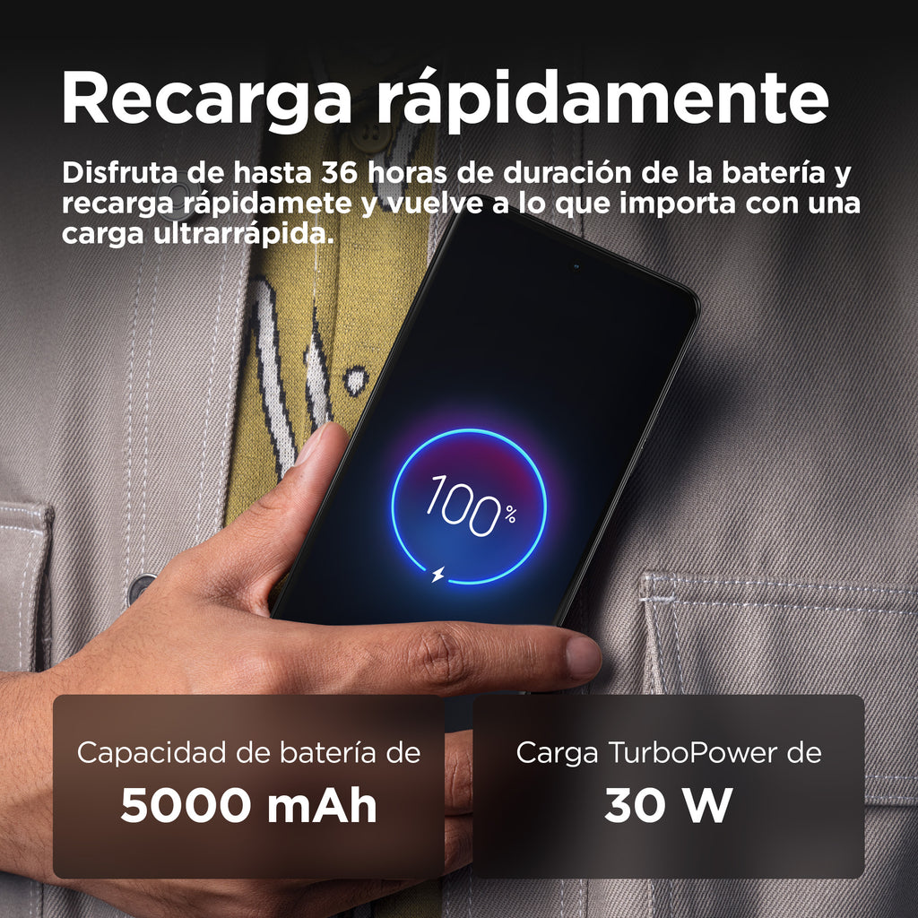 Motorola moto G75 5G 17,2 cm (6.78") Ranura híbrida Dual SIM Android 14 USB Tipo C 8 GB 256 GB 5000 mAh Gris (9)