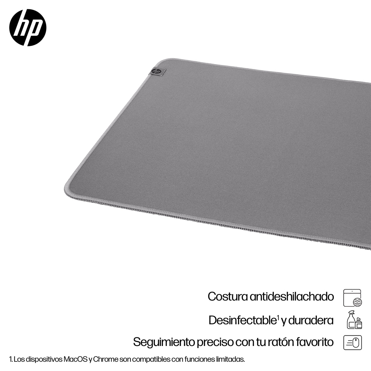 HP 200 Sanitizable Desk Mat Gris (4)
