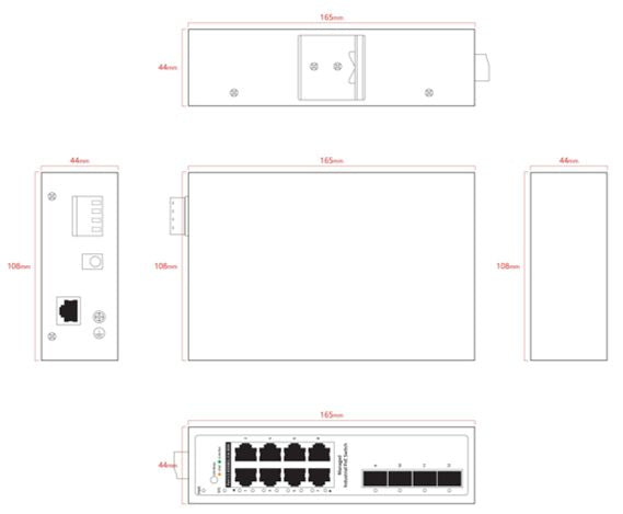 Ernitec ELECTRA-IM08-1GB switch Gestionado L2/L2+ Gigabit Ethernet (10/100/1000) Energía sobre Ethernet (PoE) (3)