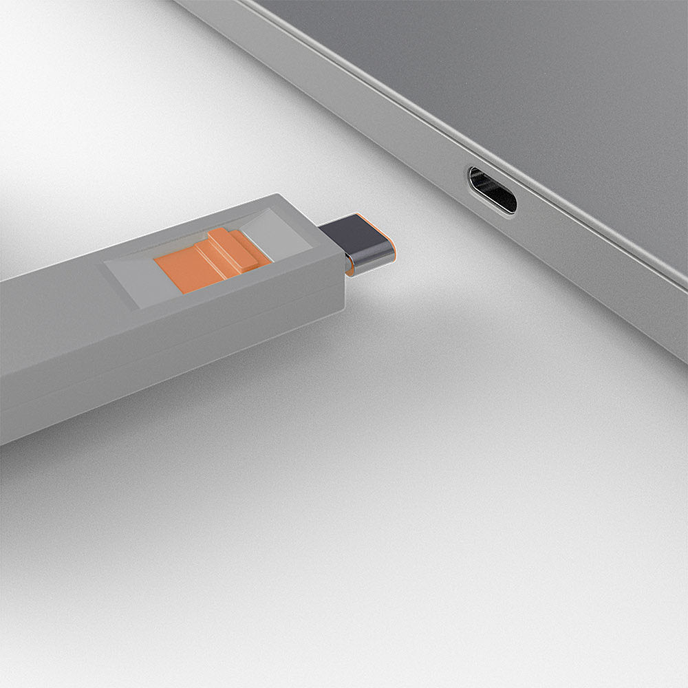 Lindy 40428 bloqueador de puerto Llave de bloqueador de puerto USB Tipo C Gris, Naranja 4 pieza(s) (4)