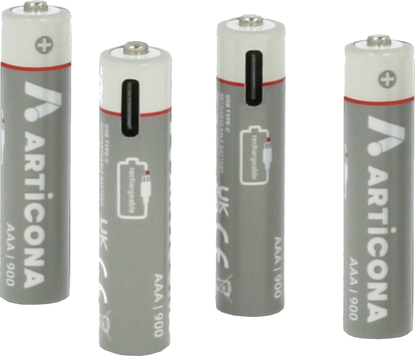 Pila AAA ARTICONA USB tipo C 4 uds.