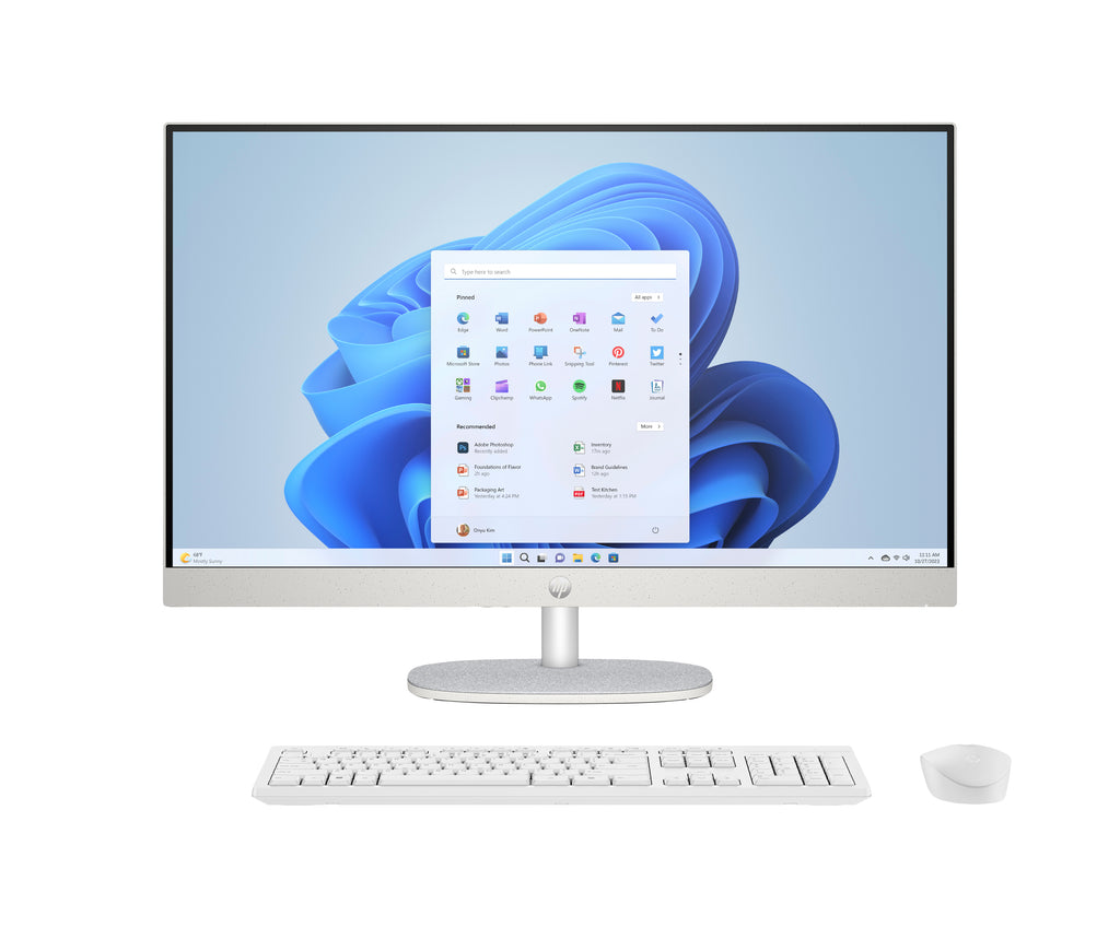 HP All-in-One 27-cr0000na AMD Ryzen™ 7 7730U 68.6 cm (27") 1920 x 1080 pixels All-in-One PC 16 GB DDR4-SDRAM 512 GB SSD Windows 11 Home Wi-Fi 6 (802.11ax) White