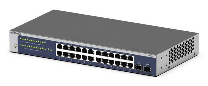 NETGEAR GS724T Gestionado L2+/L3 Gigabit Ethernet (10/100/1000) 1U Azul, Gris (2)