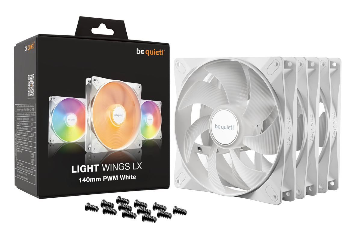 be quiet! LIGHT WINGS LX 140mm PWM 3-Pack White Carcasa del ordenador Ventilador 14 cm Blanco 3 pieza(s) (5)