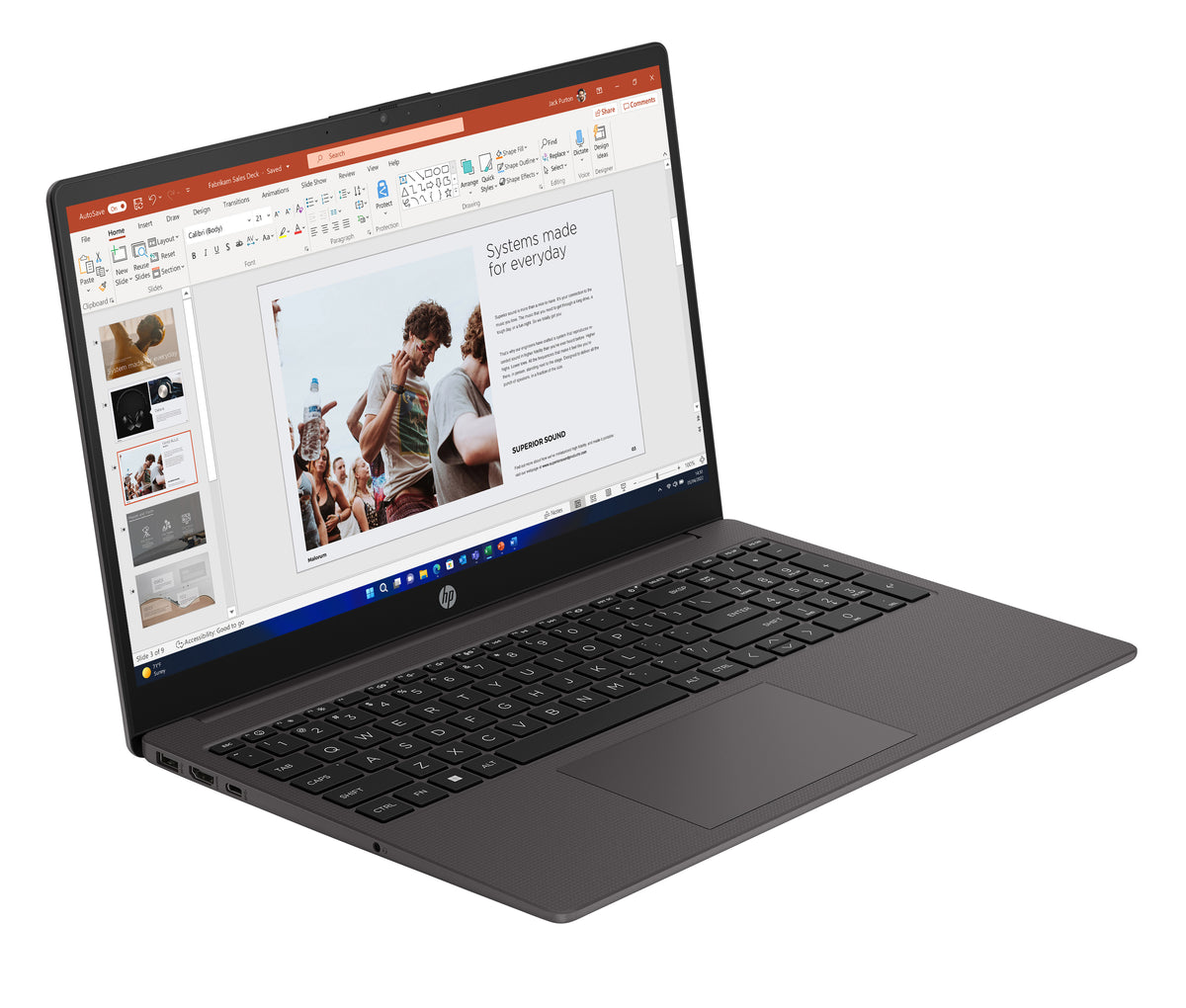 HP 255 G10 AMD Ryzen™ 5 7530U Laptop 39.6 cm (15.6") Full HD 8 GB DDR4-SDRAM 256 GB SSD Wi-Fi 6 (802.11ax) Windows 11 Home Black (2)