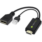 Techly ICOC-HDMI-DP12A adaptador de cable de vídeo HDMI tipo A (Estándar) DisplayPort Negro (2)
