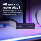 Crucial CT4000P310SSD5 P310 4 To PCIe Gen4 NVMe 2280 M.2 SSD avec dissipateur thermique (3)