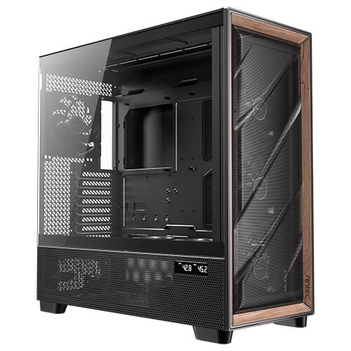 Antec FLUX PRO EUV caja torre completa Negro, Madera