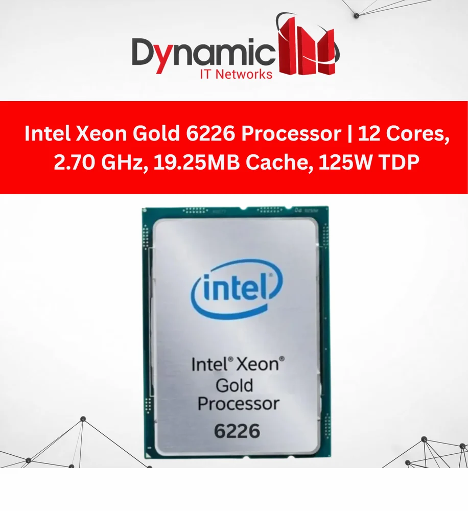 Intel Gold 6226 2.7GHz 12C 19.25MB GOLD6226-RFB – Reacondicionado