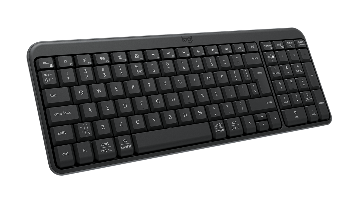 Logitech K250 teclado RF Wireless + Bluetooth Internacional de EE.UU. Grafito