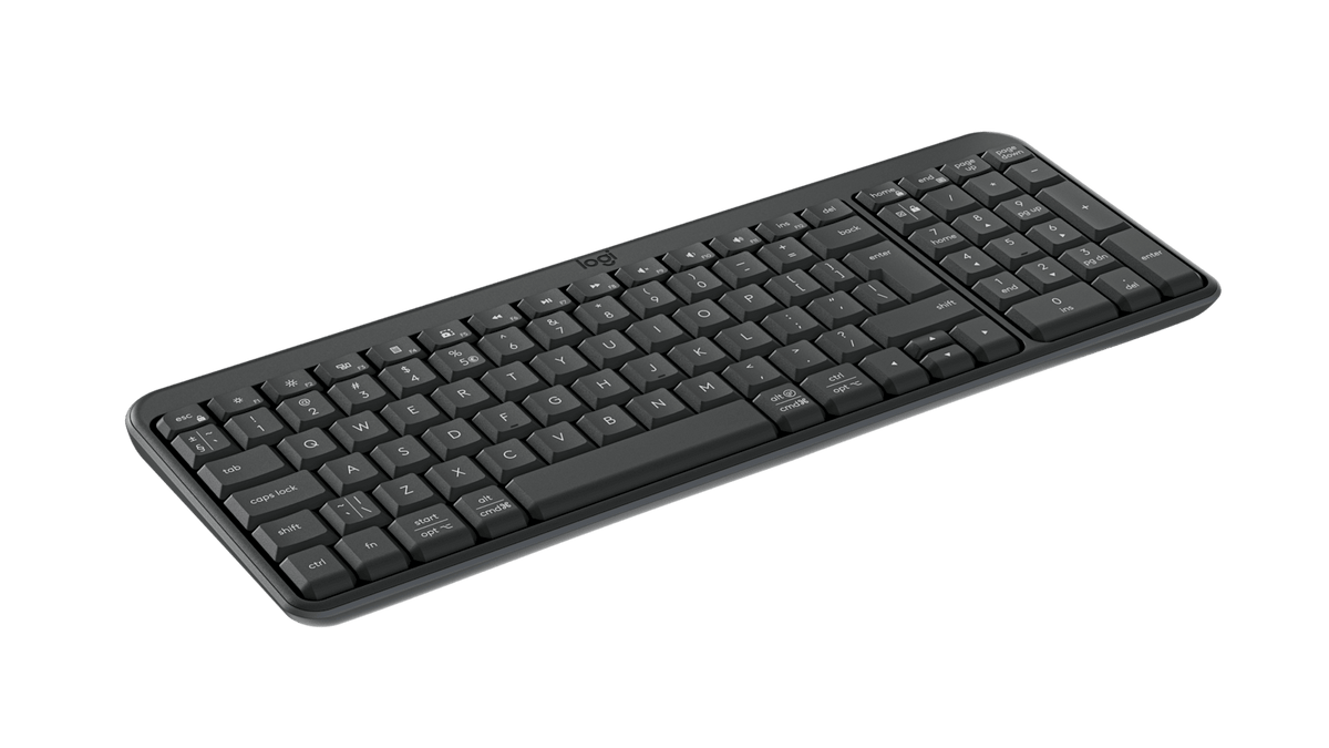 Logitech K250 teclado RF Wireless + Bluetooth Internacional de EE.UU. Grafito