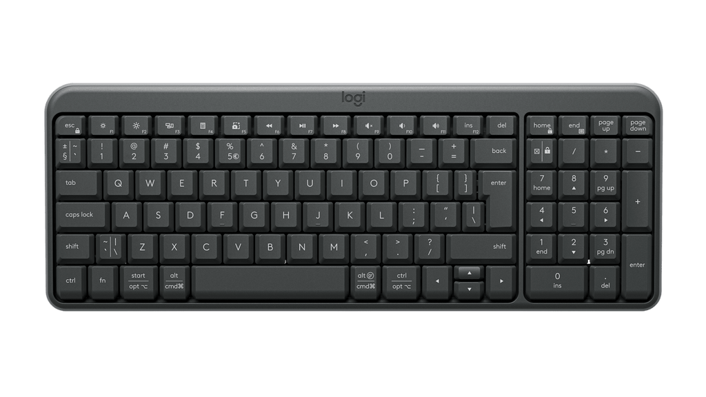 Logitech K250 teclado RF Wireless + Bluetooth Internacional de EE.UU. Grafito