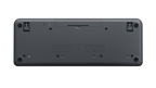 Logitech K250 teclado RF Wireless + Bluetooth Internacional de EE.UU. Grafito
