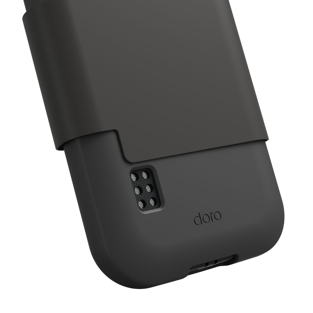 Doro 8879 Funda para móvil 10,2cm tipo cartera Gris oscuro