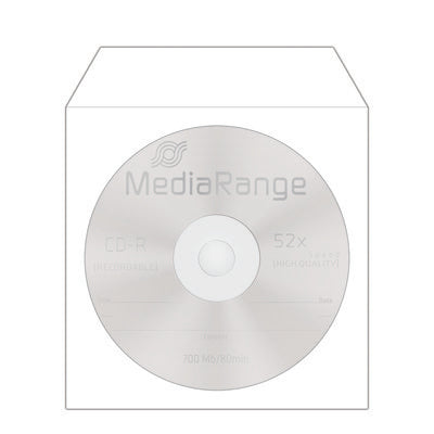 MediaRange BOX62 optical disc funda Sleeve funda 1 discs blanco