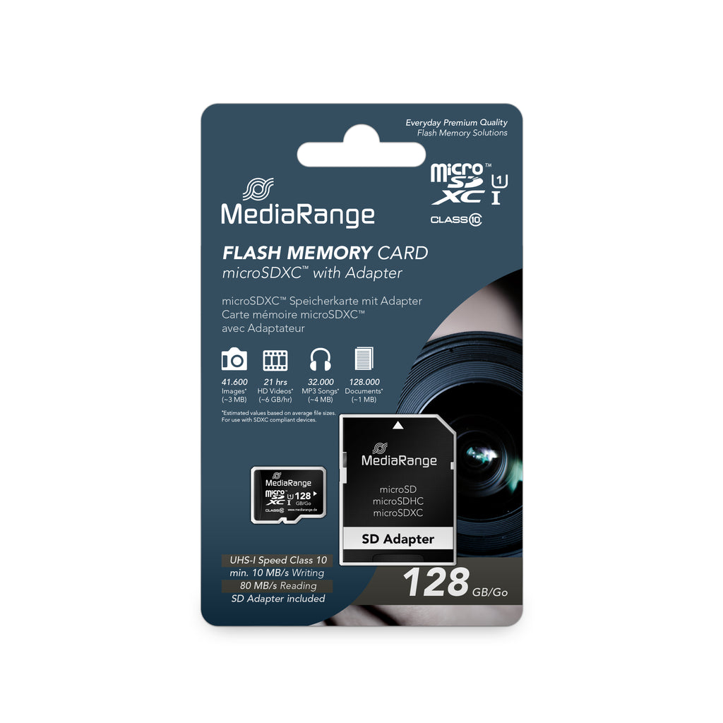 MediaRange MR945 memory card 128 GB MicroSDXC UHS-I Class 10