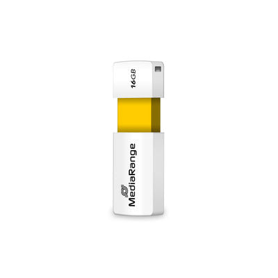 MediaRange MR972 USB flash drive 16 GB USB Type-A 2.0 blanco, Yellow