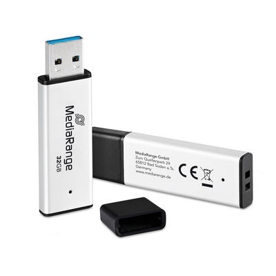 MediaRange MR1900 USB flash drive 32 GB USB Type-A 3.2 Gen 1 negro, plata