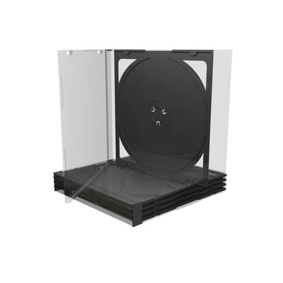 MediaRange BOX31-2 optical disc funda Jewel funda 2 discs negro, Transparent