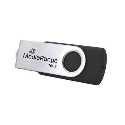 MediaRange MR910 USB flash drive 16 GB USB Type-A / Micro-USB 2.0 negro, plata