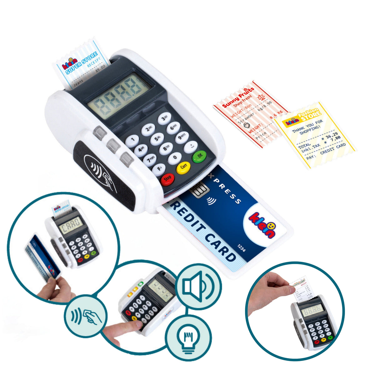Theo Klein terminal de punto de venta con luz y sonido