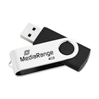 MediaRange MR907 USB flash drive 4 GB USB Type-A / Micro-USB 2.0 negro, plata