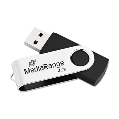 MediaRange MR907 USB flash drive 4 GB USB Type-A / Micro-USB 2.0 negro, plata