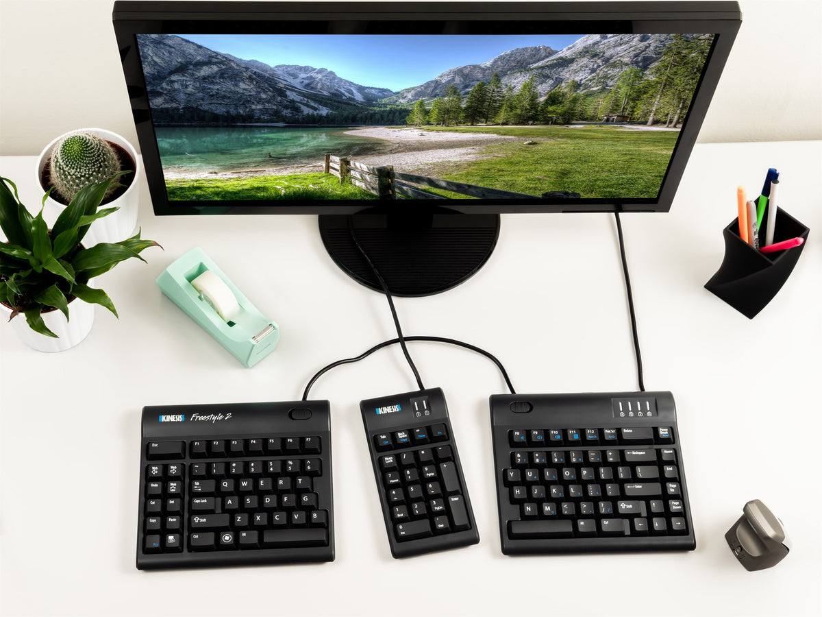 Kinesis Freestyle2 teclado numérico de membrana táctil silencioso y de baja