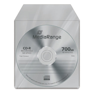 MediaRange BOX64 optical disc funda Sleeve funda 1 discs gris
