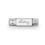 MediaRange MR936 USB flash drive 32 GB USB Type-A / USB Type-C 3.2 Gen 1 plata