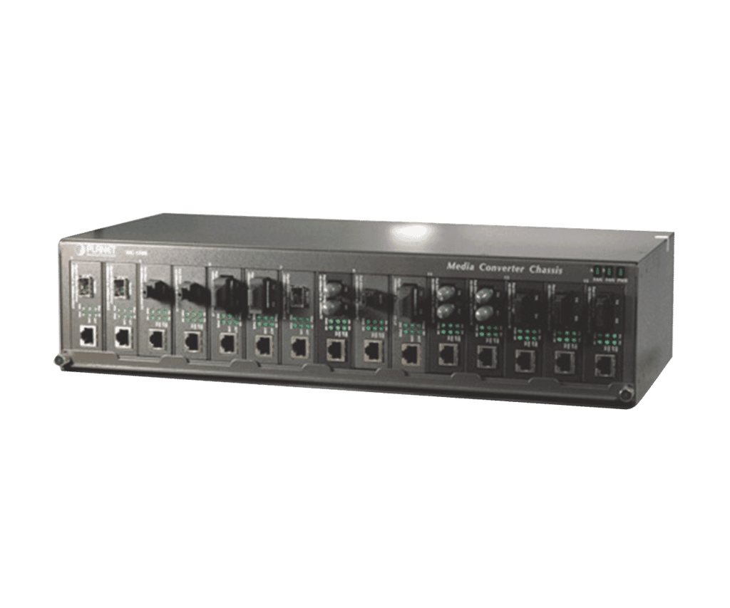 PLANET MC1500 chasis para equipos de red 2,4U Negro