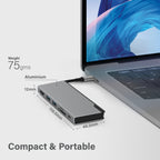 ALOGIC Ultra base USB-C UNI - 2 x USB-A; 1 x USB-C; 1 x ranura SD; 1x ranura
