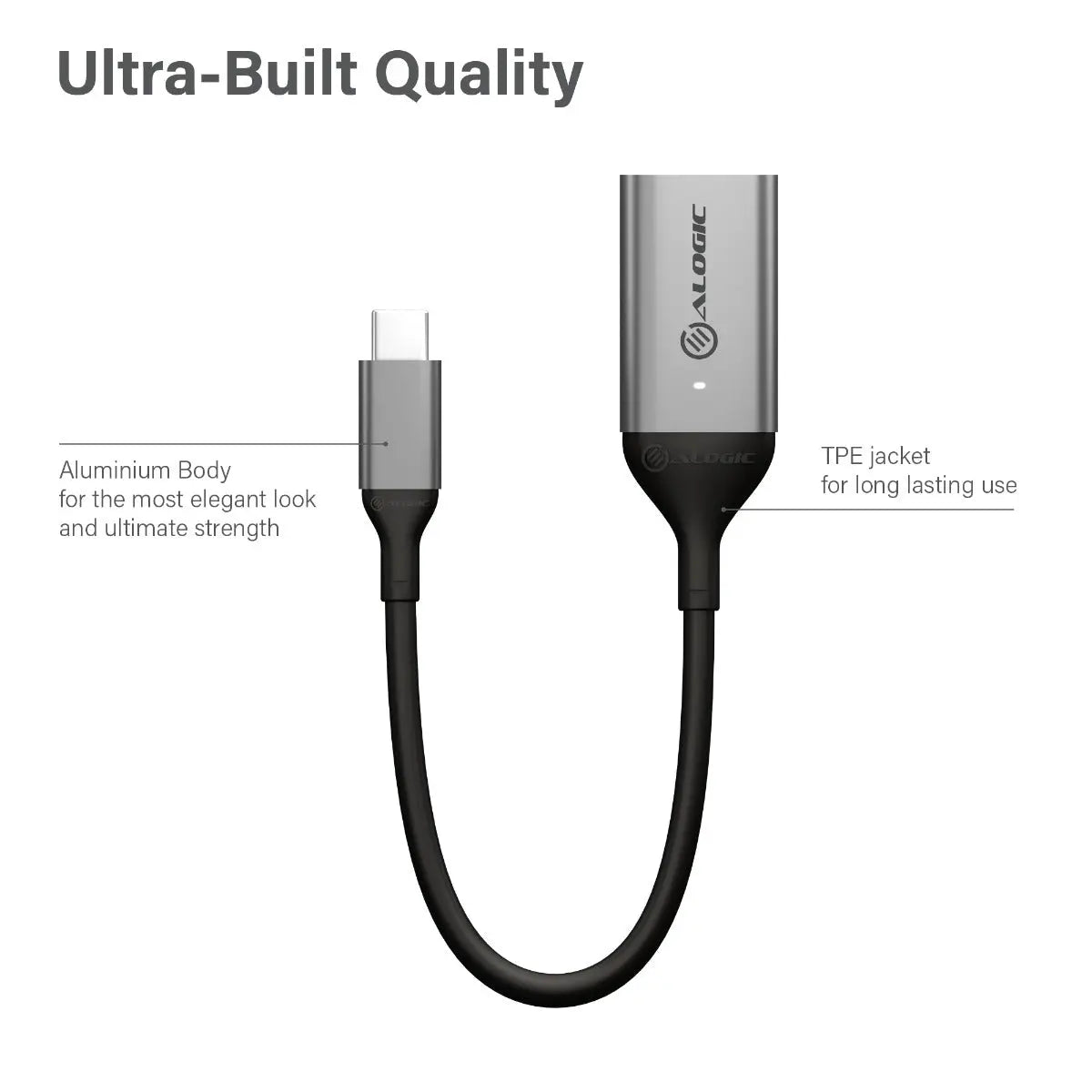 ALOGIC adaptador Ultra USB-C a HDMI 15cm - 4K @60Hz