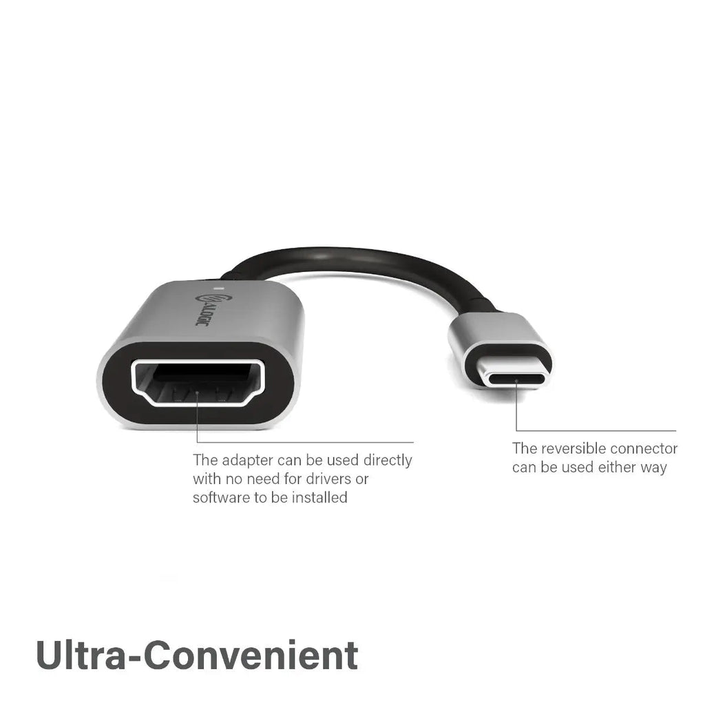 ALOGIC adaptador Ultra USB-C a HDMI 15cm - 4K @60Hz