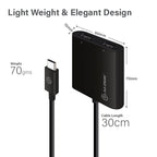 ALOGIC adaptador USB-C a doble DisplayPort 2.0 - 4K-30Hz