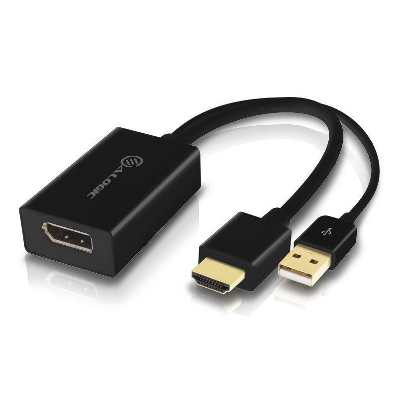 ALOGIC adaptador HDMI macho a DisplayPort hembra con cable USB de alimentación