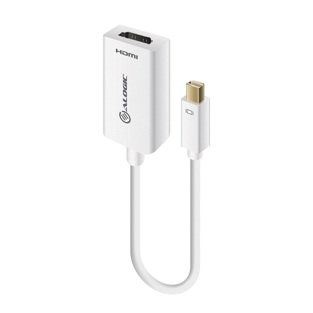 ALOGIC Premium adaptador Mini DisplayPort a HDMI 15cm - macho a hembra - BLANCO
