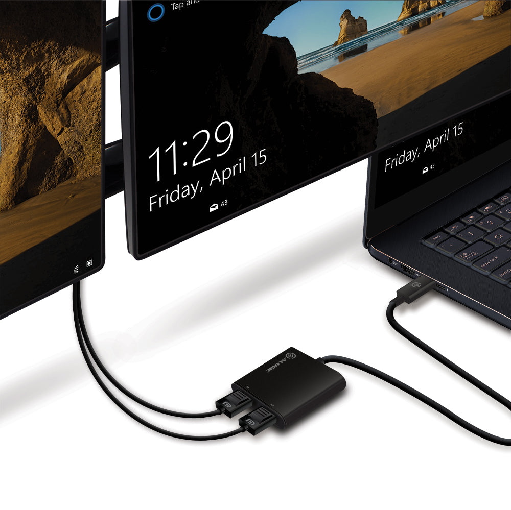ALOGIC adaptador USB-C a doble DisplayPort 2.0 - 4K-30Hz