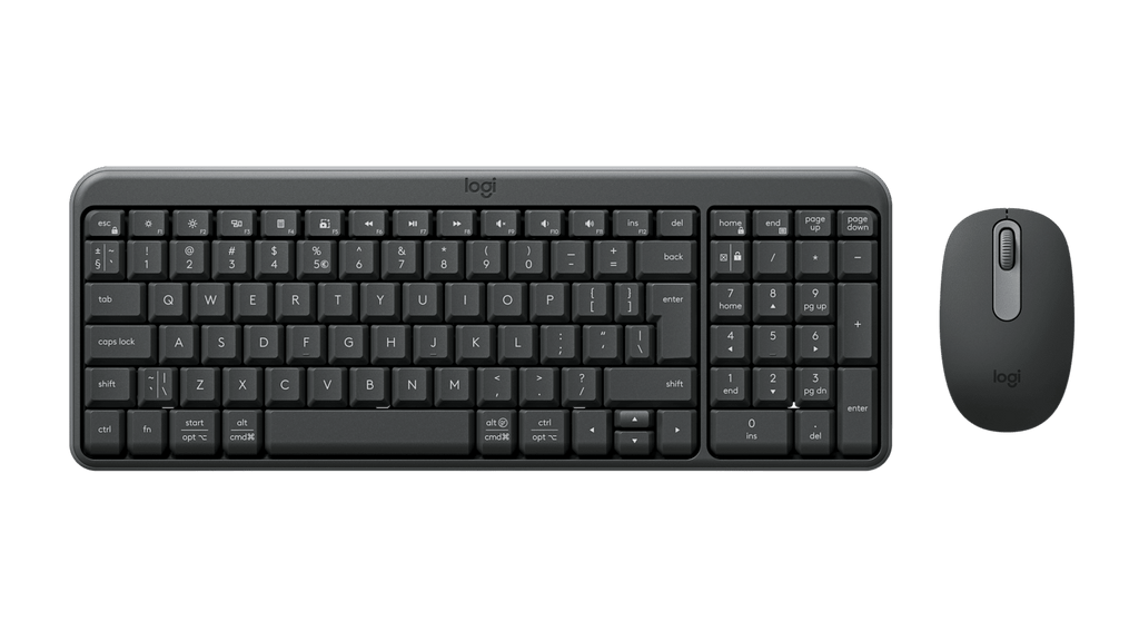 Logitech MK250 teclado RF Wireless + Bluetooth Internacional de EE.UU. Grafito