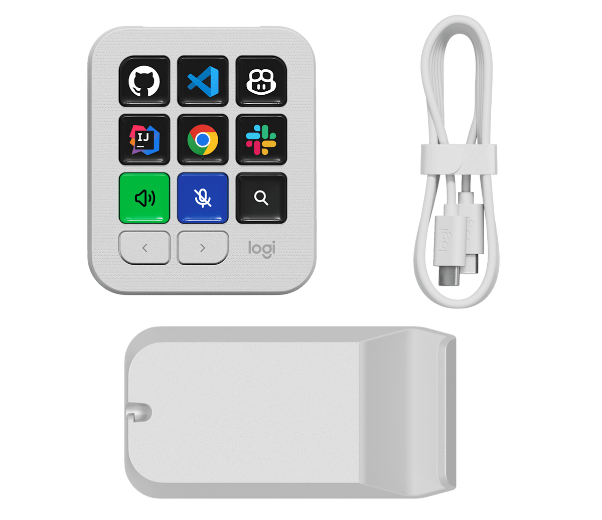 Logitech 920-013892 - Teclado numérico, retroiluminación, USB-C, gris pálido