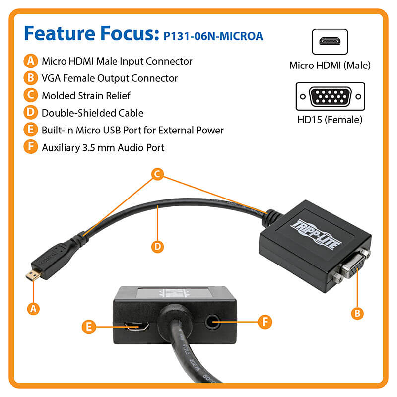 Eaton adaptador HDMI a VGA con audio P131-06N (2)