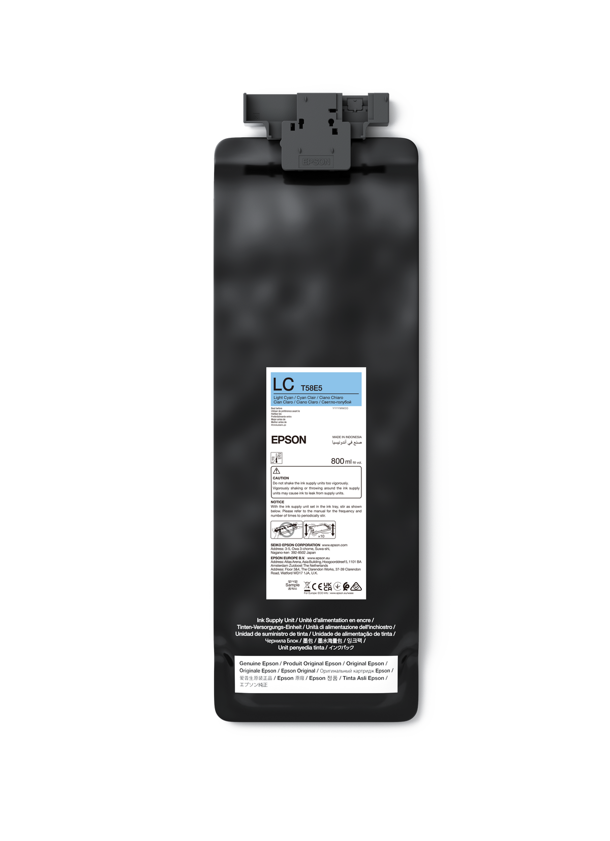 Epson C13T58E500 - 800 ml, cián claro, original, paquete de tinta