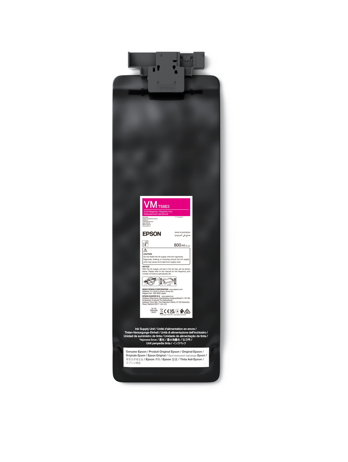 Epson C13T58E300 - 800 ml, magenta vívido, original, paquete de tinta