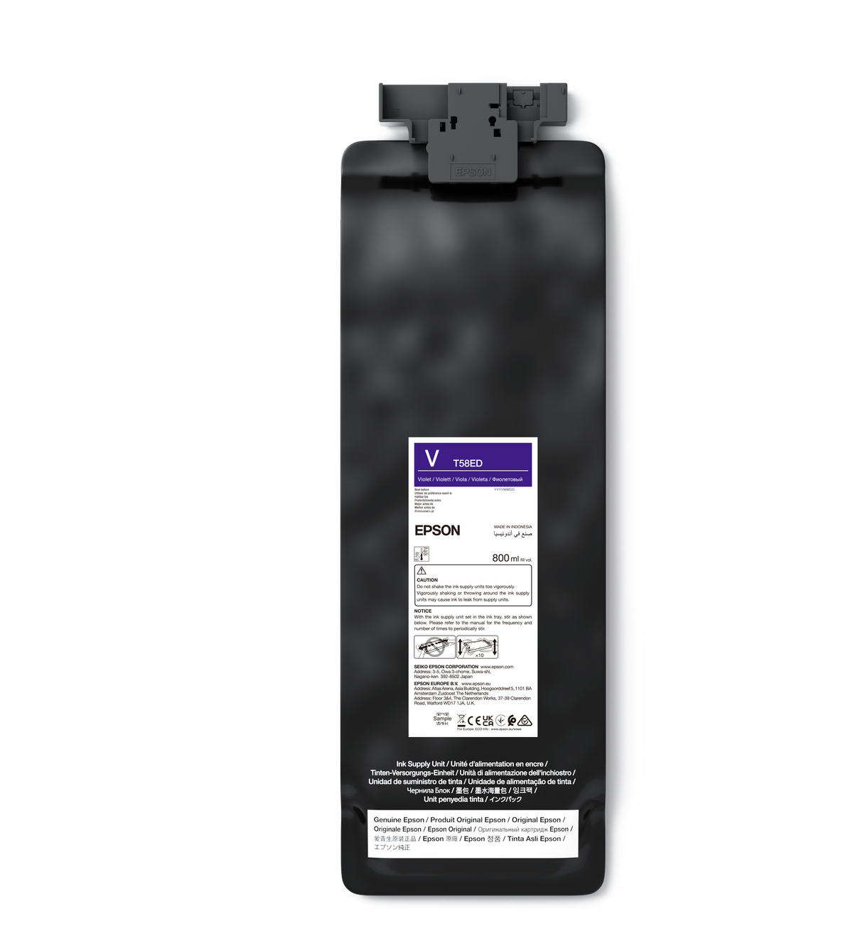 Epson C13T58ED00 - 800 ml, violeta, original, paquete de tinta