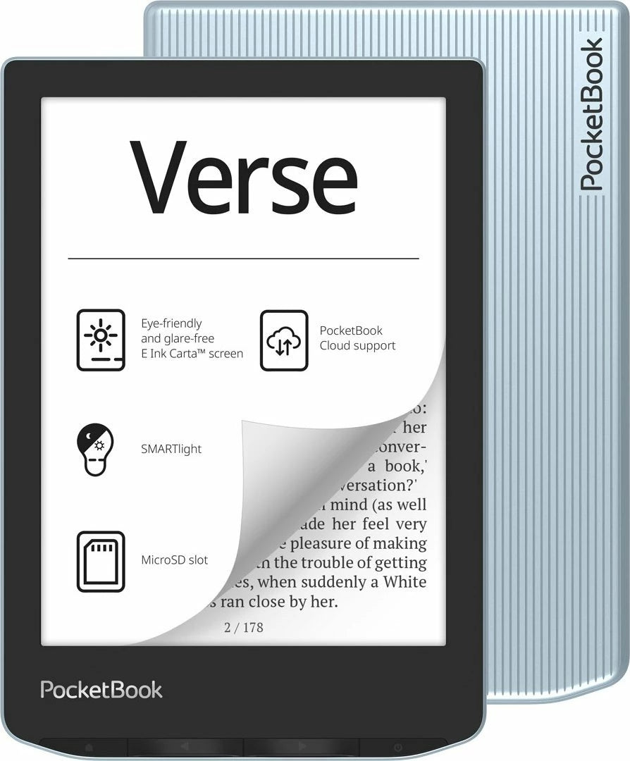 Lector de libros electrónicos PocketBook Verse 8GB Wi-Fi Negro Azul