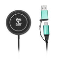 RAM Mounts Cradles Cargador inalámbrico Qi2 Power Delivery - 15 vatios - Compatible con MagSafe - Conector USB-C y USB-A